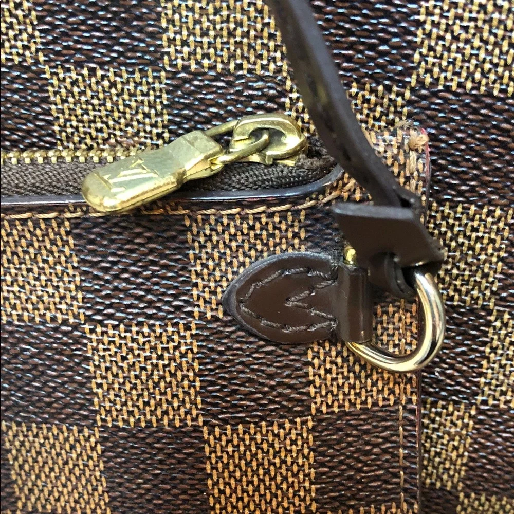 LOUIS VUITTON Damier Ebene Neverfull GM WITH: LV Dust Bag Pochette Organizer